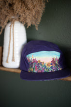 Load image into Gallery viewer, Purple 5 Panel Wildflower Hat
