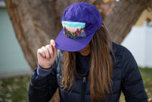 Load image into Gallery viewer, Purple 5 Panel Wildflower Hat
