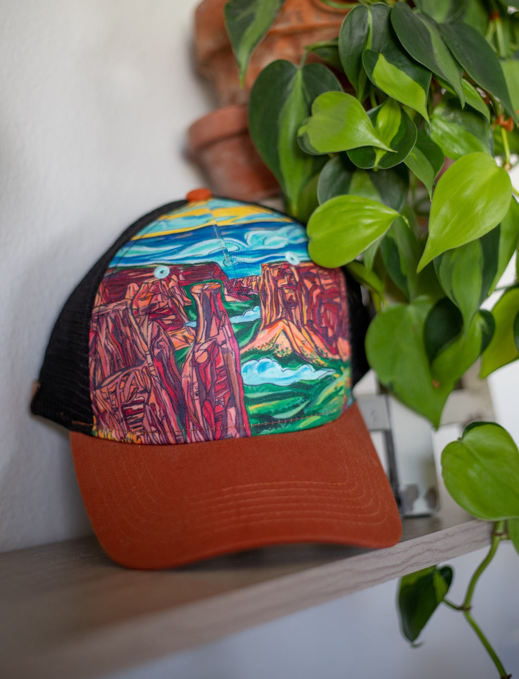 Orange Independence Trucker Hat